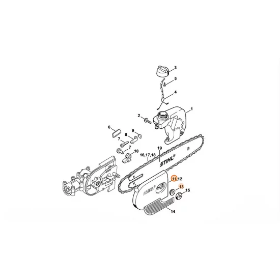 STIHL  Pokrywa koła napędu łańcucha 4138 640 1702